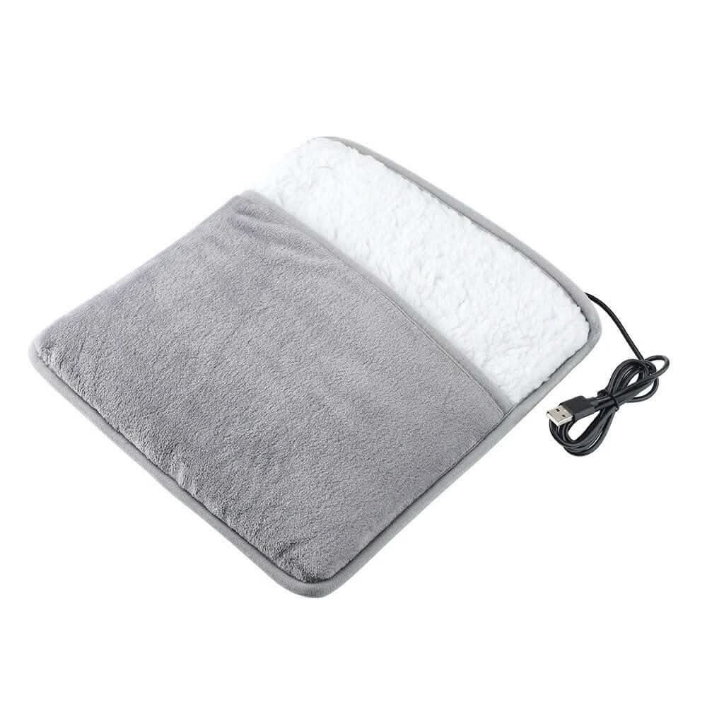 Winter Electric Foot Heating Pad USB Charging Soft Plush Washable Foot Warmer Heater Improve Sleeping Household Foot Warming Mat