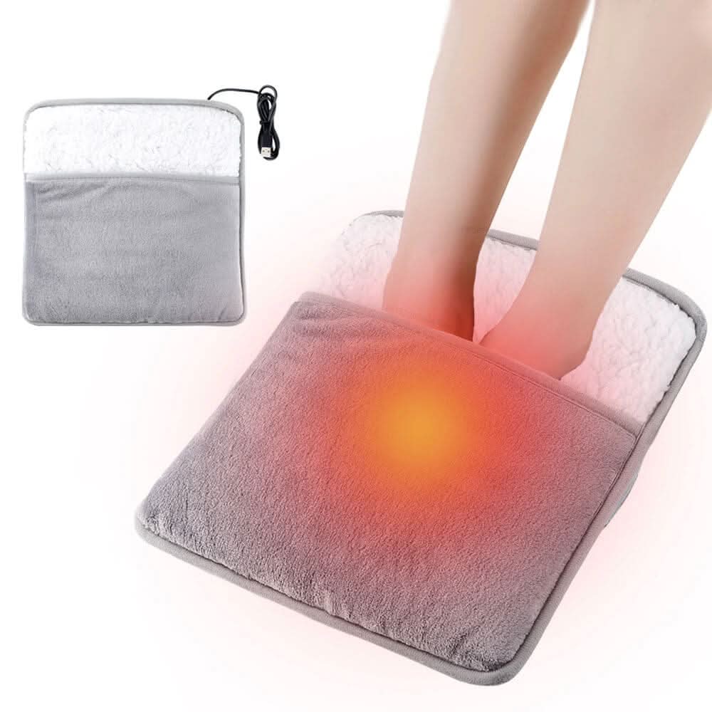 Winter Electric Foot Heating Pad USB Charging Soft Plush Washable Foot Warmer Heater Improve Sleeping Household Foot Warming Mat